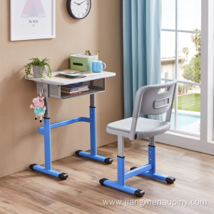 (Furntiure)Adjustable durable student desk and student chair